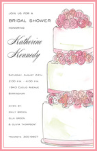 Your Initial Name Cake Pink Invitations