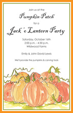Abstract Jazzy Pumpkins Invitation