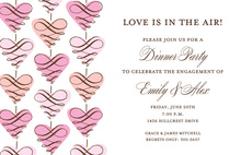 Heart In Bloom Pink Square Wedding Invitations