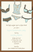 Sexy Wild Lingerie Shower Invitations