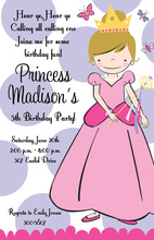 Our Little Princess Chalkboard Birthday Invitations