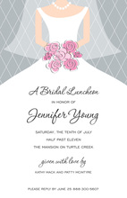 Vintage Bride Two-tone Purple Border Bridal Invitations