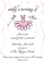 Pretty Ballerina Girl Pink Invitations
