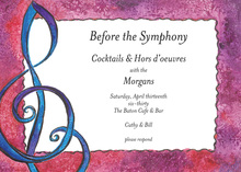 Colorful Musical Notes Invitation