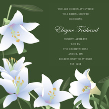 Traditional White Calla Lilies Invitation