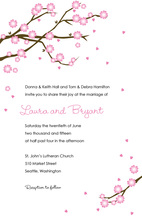 Modern Floral String In Pink Invitations