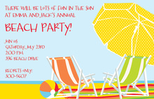 Modern Fun Ocean Beach Invitations