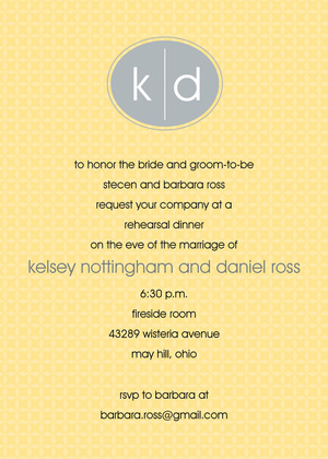 Hip Gray and Yellow RSVP Cards