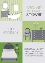 Tropical Beach House Couple Shower Invitations