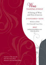 Elegant Wine Country Large Basin Party Invitations