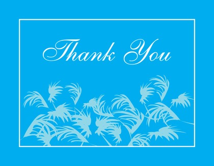 Swaying Palms Lime Thank You Cards