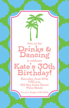 Palm Beach Square Tropical Invitations