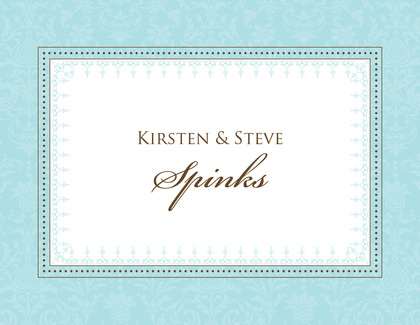 Damask Rehearsal Dinner Thank You Cards