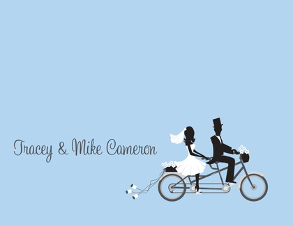 Bicycle Built For Two Blue RSVP Cards