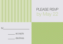 Bookplate Green Wave RSVP Cards