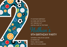 Soccer Number Six Chocolate Invitations