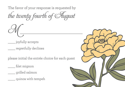 Simply Yellow RSVP Cards