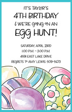 Colorful Spring Egg Basket Invitations