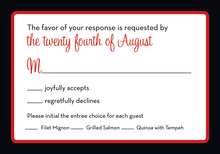 Stylish Red Formal RSVP Cards