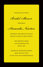 Canary Modern Floral Chalkboard Bridal Invitations