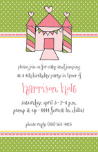 Colorful Birthday Pink Bouncing Invitation