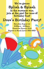 Tiny Bubbles Pool Lifesaver Invitations