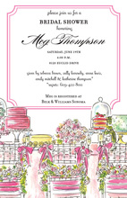 Pink Ribbon Champagne Aqua Invitation