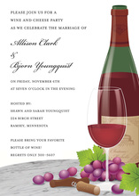Great Traditional Wine Placesetting Invitations