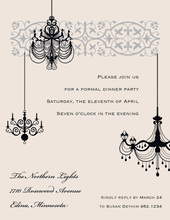 Chic Chandelier Invitations