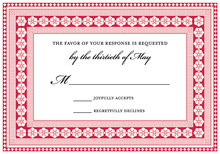 Stylish Red Formal RSVP Cards