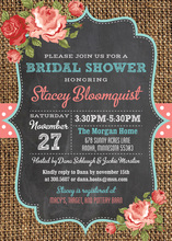 Princess Bridal Shower Red Invitations