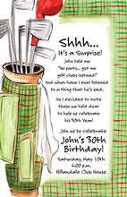 All Fore! One Golf Club Invitations
