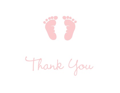Pink Baby Feet Footprint Fill-in Invitations