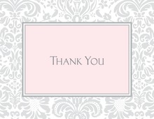 Zebra Print Over White Thank You Cards