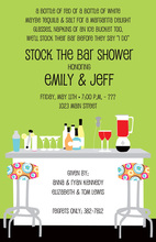 Outdoor Rooftop Stock the Bar Shower Invitations