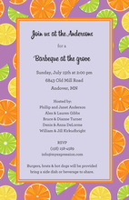Kiwi Orange Lime Summer Invitation