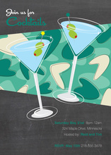 Martinis More Drink Polka Dots Invitation