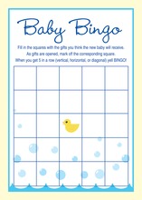 Navy Bow Tie Baby Shower Bingo Cards