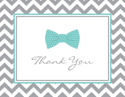 Light Blue Bow Tie Note Cards