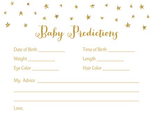 Turquoise Adorable Hoot Baby Prediction Cards
