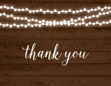 Wood Plank Bridal Thank You Cards