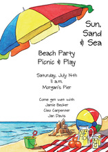 Casual Beachside Sandals Summer Invitations