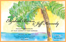 Palm Tree Tropics Parrot Bird Invitations