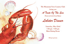 Lobster Boil Woodgrain Invitation