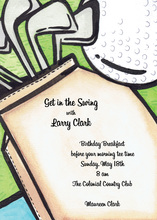 Golf Swing Event Invitations