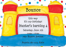 Bouncy Castle Kids Birthday Invitations