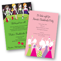 Wedding Related Bachelorette Party Invitations