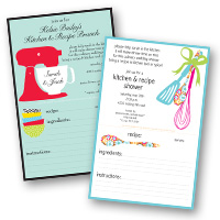 Wedding Stationery Kitchen Recipe Cards