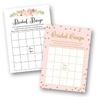 Bridal Shower Games Bingo Cards