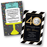 Adult Birthday Invitations 40th Birthday